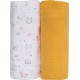 Bubaba muslin pelenka 70x70 cm (2 db)- Yellow