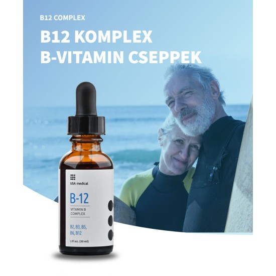 B-12 Komplex B-vitamin cseppek 30 ml