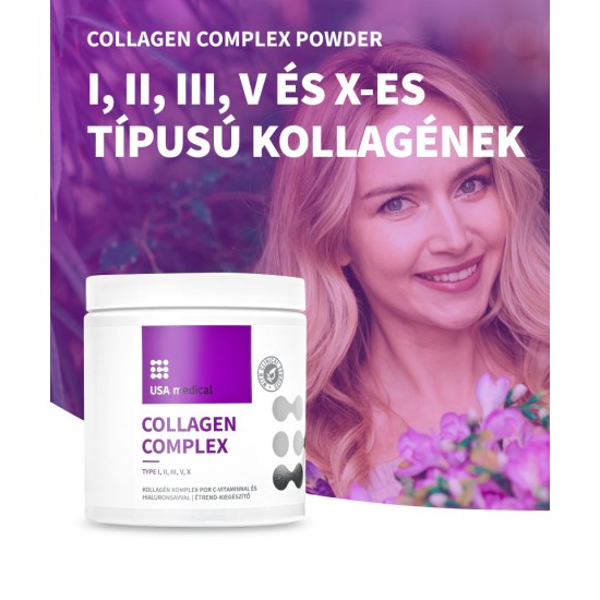 Collagen Complex – I, II, III, V & X – kollagén por 240 g